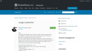 
                            2. Lange Ladezeiten | WordPress.org