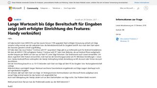 
                            2. Lange Wartezeit bis Edge Bereitschaft für Eingaben zeigt ...