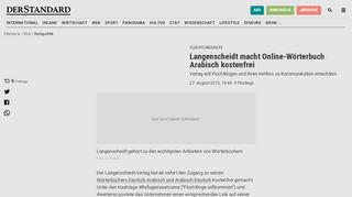 
                            13. Langenscheidt macht Online-Wörterbuch Arabisch kostenfrei ...