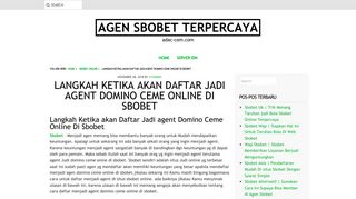 
                            11. Langkah Ketika akan Daftar Jadi agent Domino Ceme Online Di Sbobet