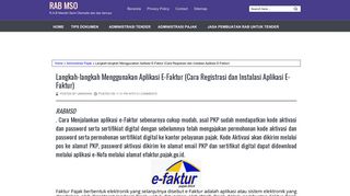 
                            10. Langkah-langkah Menggunakan Aplikasi E-Faktur (Cara Registrasi ...