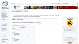 
                            12. Language interpretation - Wikipedia