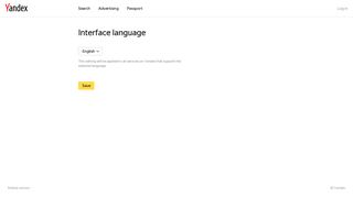 
                            3. Language — Yandex settings
