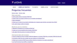 
                            7. LANPASS Visa - Preguntas Frecuentes - LATAM Visa Credit Card