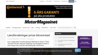 
                            10. Länsförsäkringar prisar bilverkstad - Motor-Magasinet