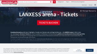 
                            7. LANXESS Arena Tickets günstig kaufen - westticket.de