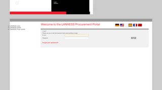 
                            5. Lanxess Procurement - Please log in