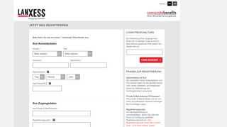 
                            2. Lanxess | Registrierung