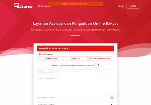 
                            13. LAPOR! - Aduan Tidak Menerima Email Verivikasi OSS