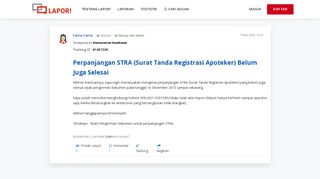 
                            3. LAPOR! - Perpanjangan STRA (Surat Tanda Registrasi Apoteker ...