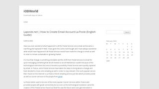 
                            13. Laposte.net | How to Create Email Account La Poste (English Guide ...