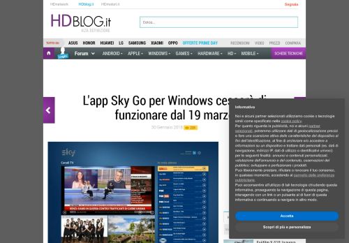 
                            13. L'app Sky Go per Windows cesserà di funzionare dal 19 marzo ...