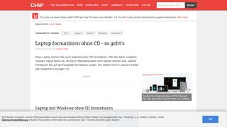 
                            4. Laptop formatieren ohne CD - so geht's - CHIP