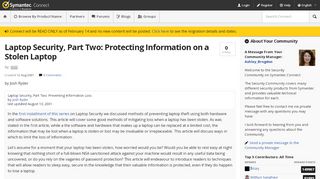 
                            11. Laptop Security, Part Two: Protecting Information on a ...