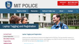 
                            9. Laptop Tagging and Registration | MIT Police