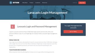 
                            10. Laracasts Login Management - Team Password Manager - Bitium