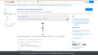 
                            12. laravel 5 /auth/login not found - Stack Overflow