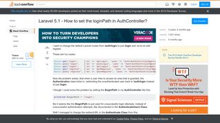 
                            1. Laravel 5.1 - How to set the loginPath in AuthController? - Stack ...