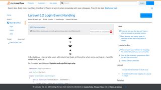 
                            13. Laravel 5.2 Login Event Handling - Stack Overflow