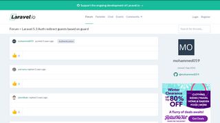 
                            7. Laravel 5.3 Auth redirect guests based on guard | Laravel.io