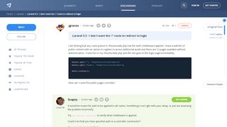 
                            3. Laravel 5.3 - I don't want the '/' route to redirect to login - Laracasts