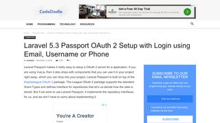 
                            9. Laravel 5.3 Passport OAuth 2 Setup with Login using Email ...