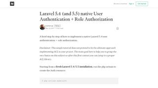 
                            3. Laravel 5.4 (and 5.5) native User Authentication + Role Authorization