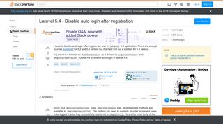 
                            2. Laravel 5.4 - Disable auto login after registration - Stack Overflow