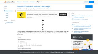 
                            6. Laravel 5.4 listener to save users login - Stack Overflow