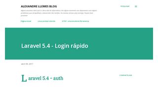 
                            9. Laravel 5.4 - Login rápido - Alexandre LLemes Blog