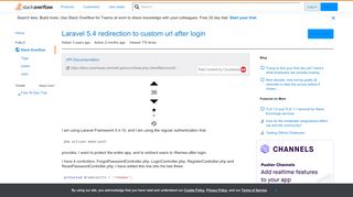 
                            4. Laravel 5.4 redirection to custom url after login - Stack Overflow