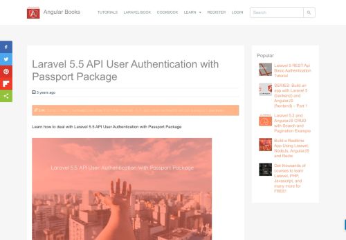 
                            13. Laravel 5.5 API User Authentication with Passport Package | Angular ...