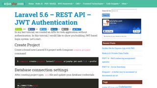 
                            8. Laravel 5.6 - REST API - JWT Authentication - Arjun