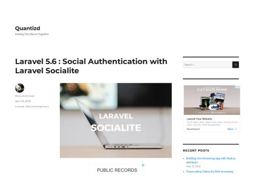
                            8. Laravel 5.6 : Social Authentication with Laravel Socialite – Quantizd
