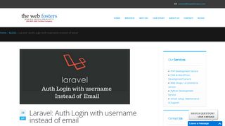 
                            9. Laravel: Auth Login with username instead of email - The Web Fosters