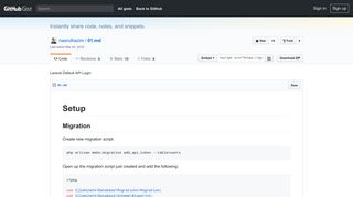 
                            4. Laravel Default API Login · GitHub