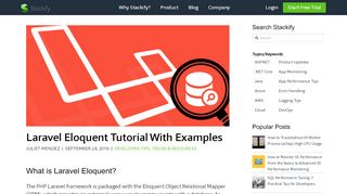 
                            10. Laravel Eloquent Tutorial With Examples - Stackify