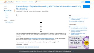
                            4. Laravel Forge + DigitalOcean - Adding a SFTP user with restricted ...