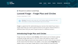 
                            8. Laravel Forge - Forge Plus and Circles | MattStauffer.com