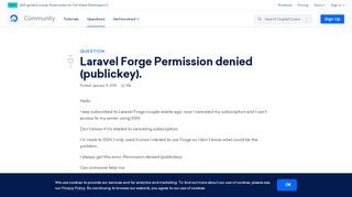 
                            1. Laravel Forge Permission denied (publickey). | DigitalOcean