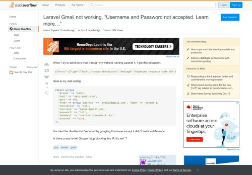 
                            9. Laravel Gmail not working, 