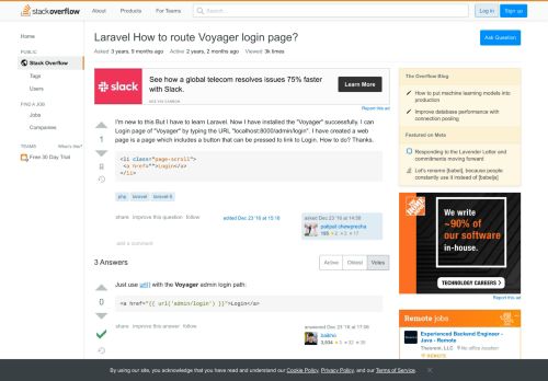 
                            7. Laravel How to route Voyager login page? - Stack Overflow