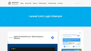 
                            5. Laravel Limit Login Attempts - David Carr | Web Developer Blog