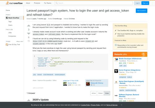 
                            11. Laravel passport login system, how to login the user and get ...