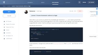 
                            4. Laravel - Prevent Automatic redirect to /login - Laracasts