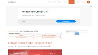 
                            9. Laravel Social Login using Socialite - Just Laravel