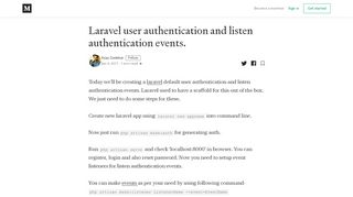 
                            12. Laravel user authentication and listen authentication events. - Medium