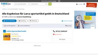 
                            9. ▷ LARCA Sportartikel GmbH | Tel. (07181) 93806... - - 11880.com