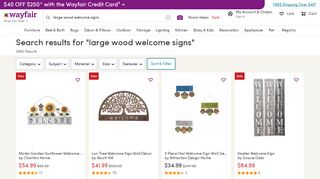 
                            5. Large Wood Welcome Signs | Wayfair