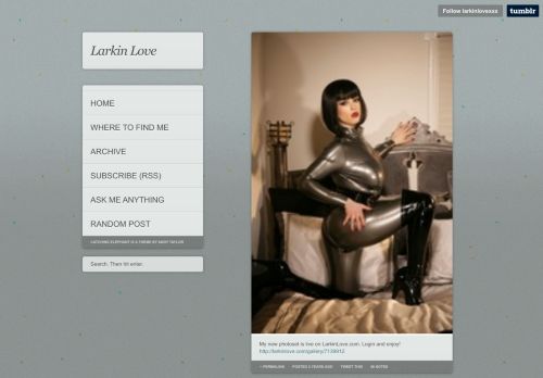 
                            10. Larkin Love — My new photoset is live on LarkinLove.com. Login...